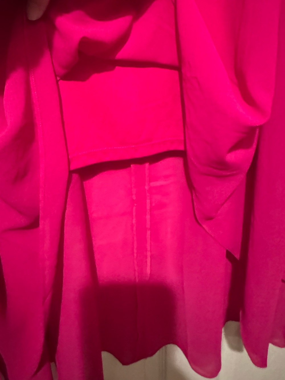 JH Size 16 Bright Pink Women’s Sleeveless Tank Dress w/ chiffon overlay - Picture 7 of 11